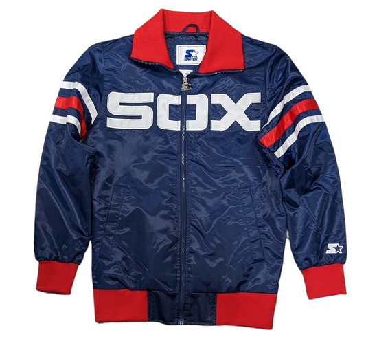 Men's Chicago White Sox The Captain II Cooperstown Collection Navy Starter Varsity Jacket - Pro Jersey Sports
