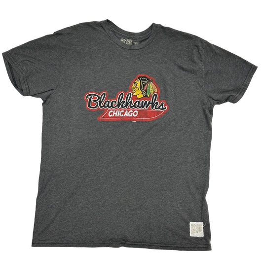 Men's Chicago Blackhawks Retro Brand Vintage Tail Sweep Tee - Pro Jersey Sports