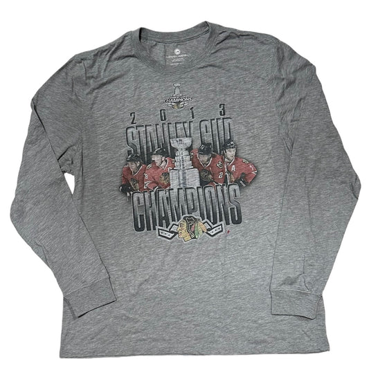Chicago Blackhawks 2013 Stanley Cup Long Sleeve Tee By Levelwear - Pro Jersey Sports