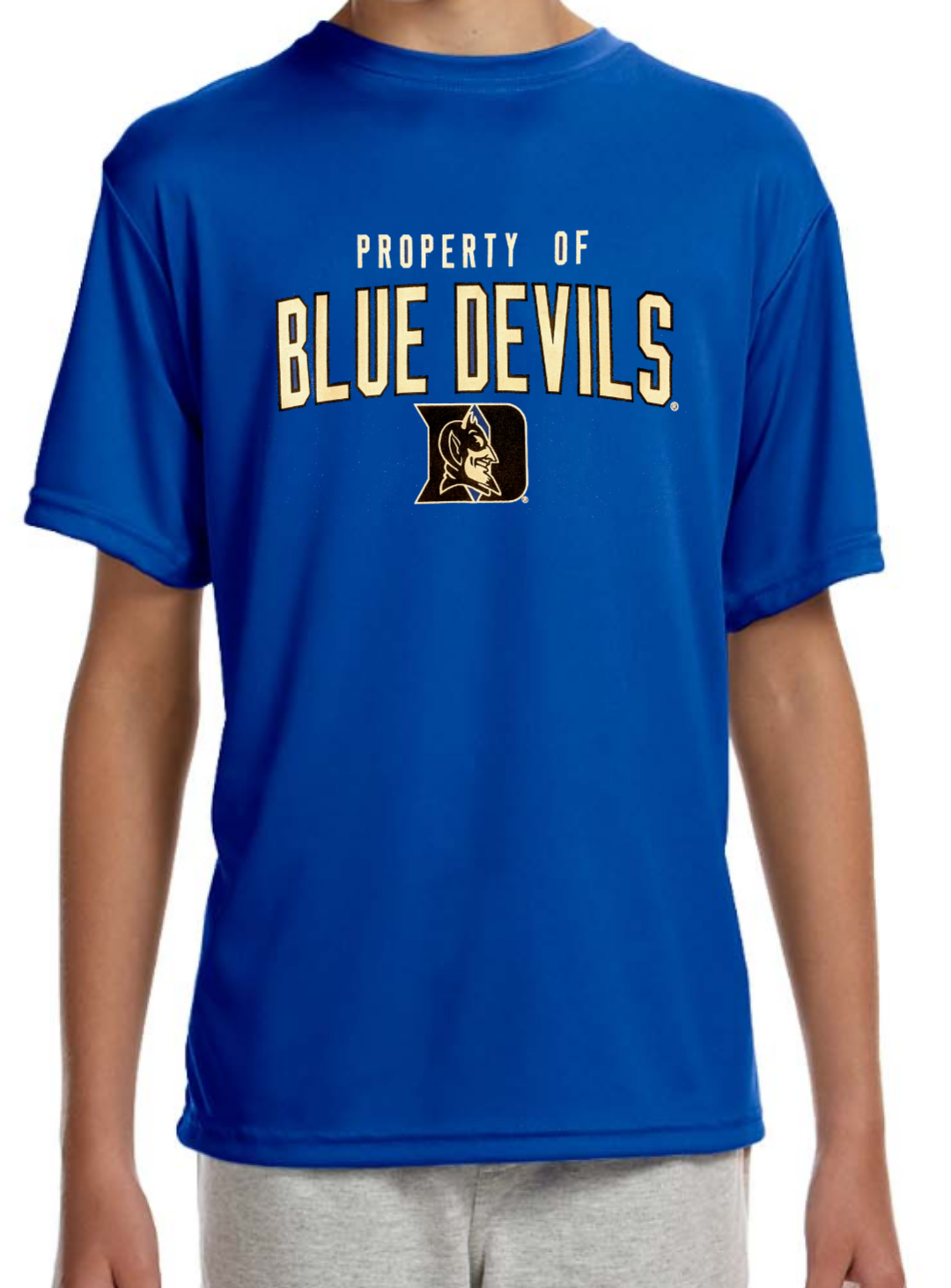 Youth Duke Blue Devils Royal Blue Heisman Collection Property Of Tee - Pro Jersey Sports