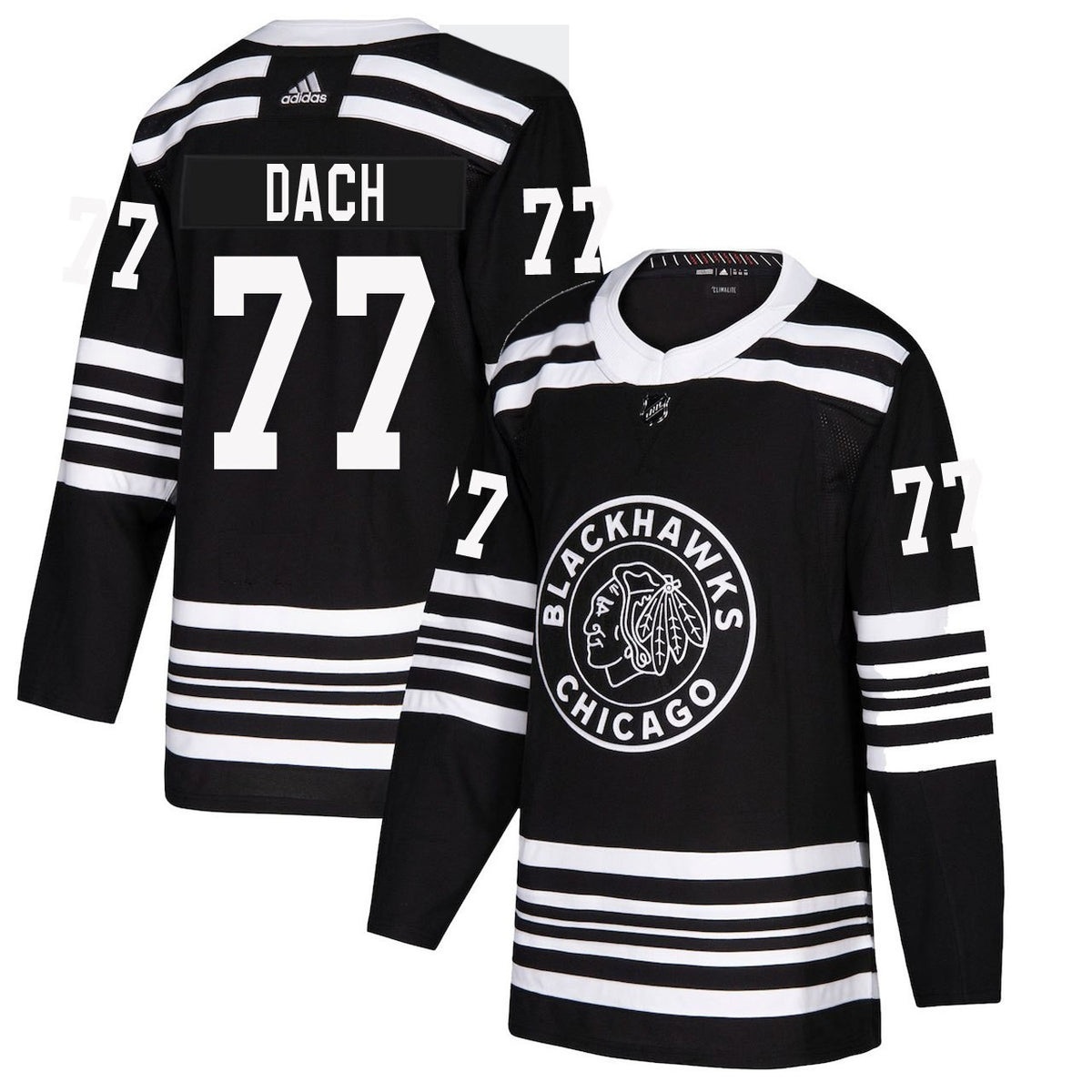 Men's Chicago Blackhawks Kirby Dach adidas Black Alternate 2019/20 Authentic Player Jersey - Pro Jersey Sports