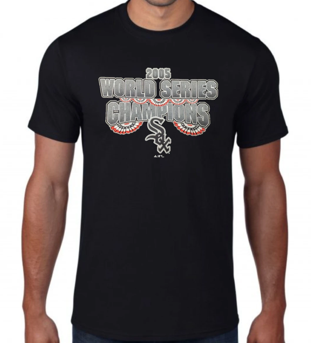 adidas Men's Chicago White Sox 2005 World Series Champions Bunting Black Tee - Pro Jersey Sports