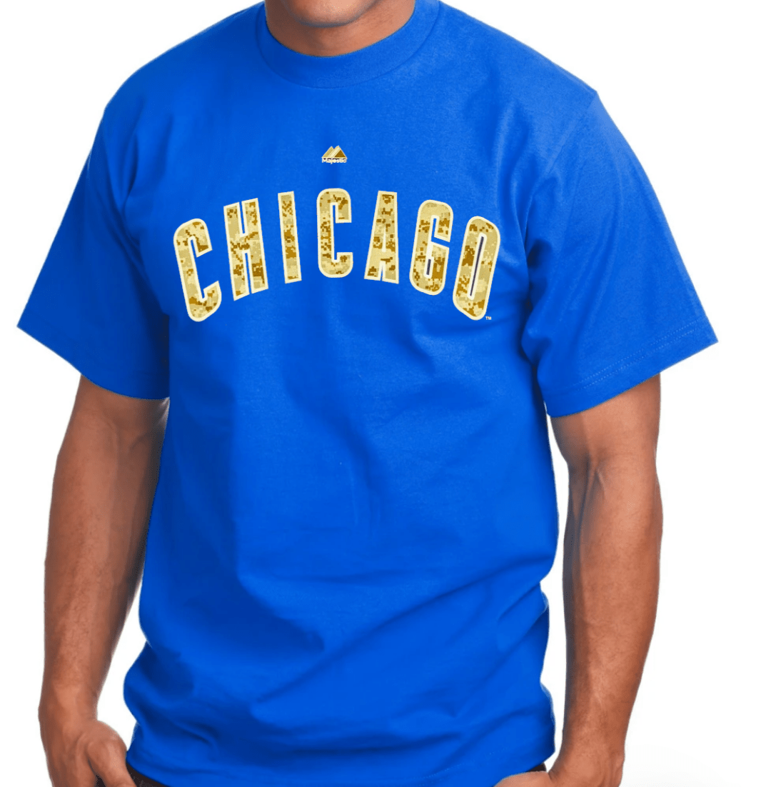 Men's Chicago Cubs Desert Camo Wordmark Tee - Pro Jersey Sports