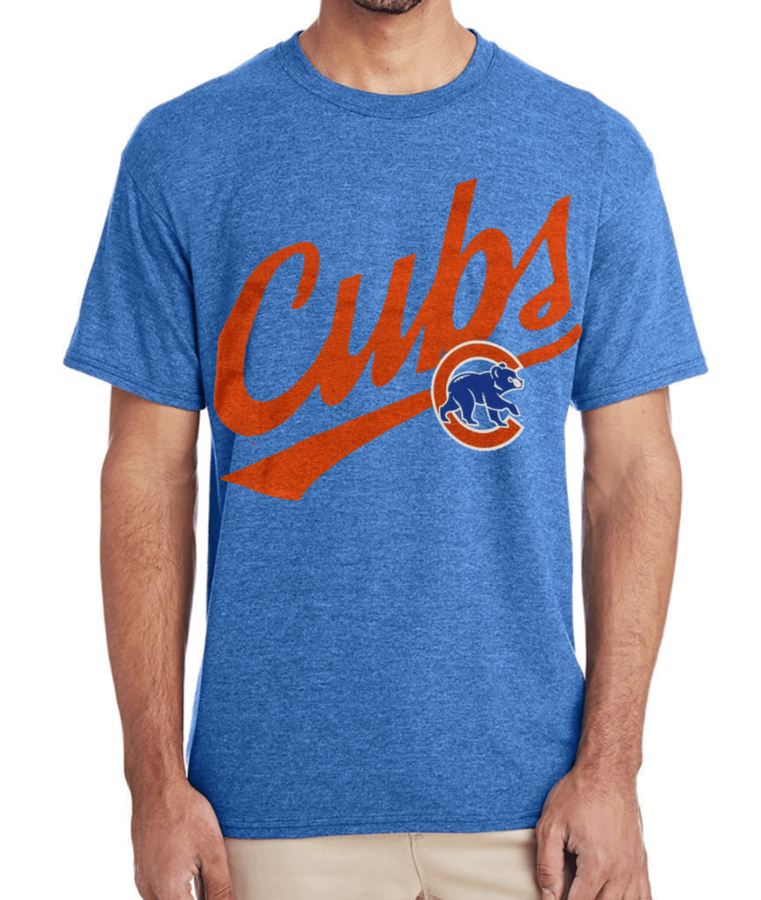 Men's Chicago Cubs Heather Blue Roll With The Punches Tee - Pro Jersey Sports