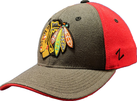 Mens NHL Chicago Blackhawks Steel Flex Fit Hat By Zephyr