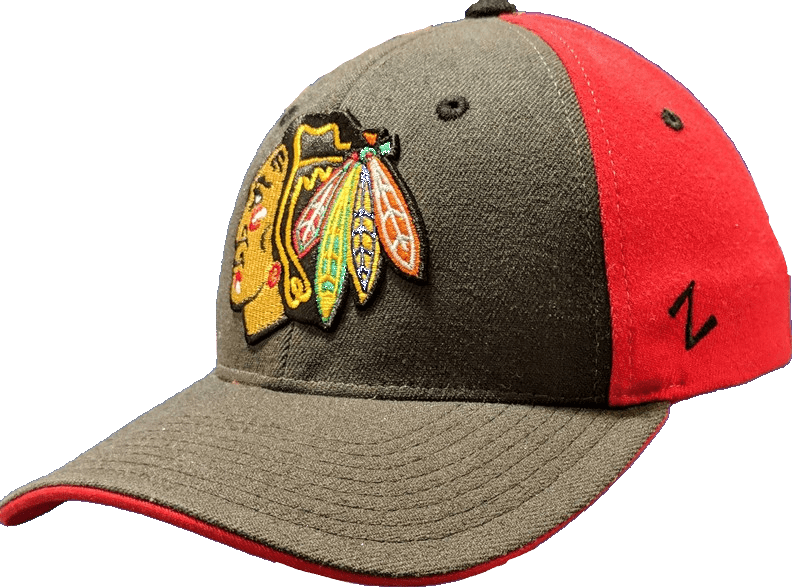 Mens NHL Chicago Blackhawks Steel Flex Fit Hat By Zephyr - Pro Jersey Sports