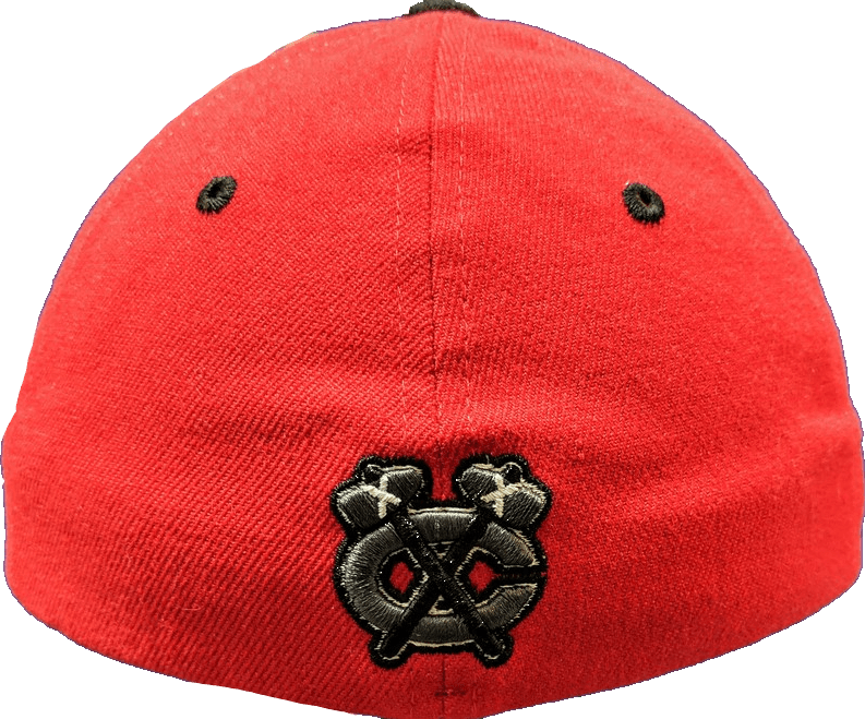 Mens NHL Chicago Blackhawks Steel Flex Fit Hat By Zephyr - Pro Jersey Sports