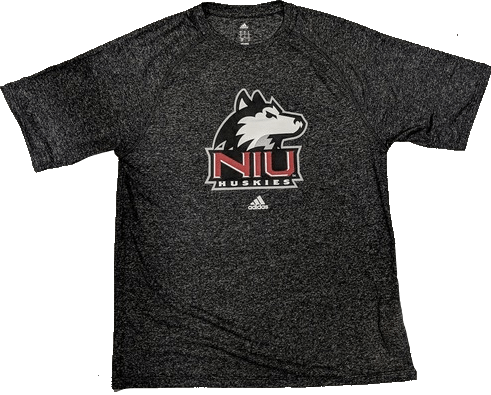 Men's adidas Northern Illinois Huskies Adult Heathered Black Climalite Shirt - Pro Jersey Sports