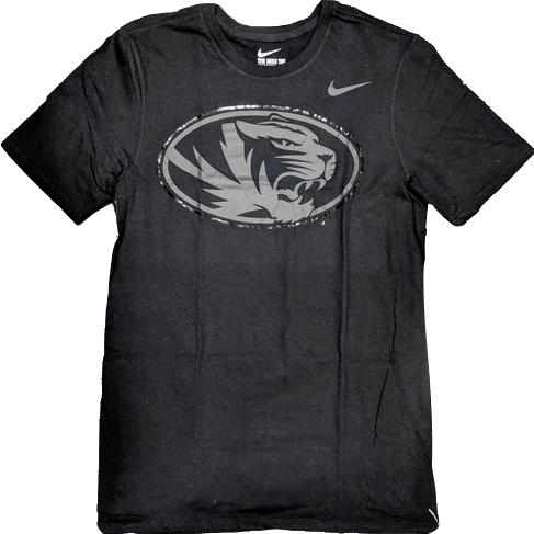 Nike NCAA Mens Missouri Tigers Nike Championship Drive Black Reflective Logo T-Shirt - Pro Jersey Sports