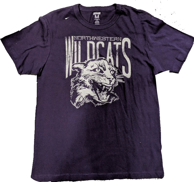 Tailgate Men's Northwestern Wildcats Mascot Honors Purple T-Shirt - Pro Jersey Sports