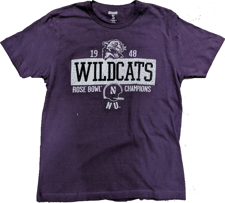 Tailgate Men's Northwestern Wildcats 1948 Rose Bowl Champions Purple T-Shirt - Pro Jersey Sports