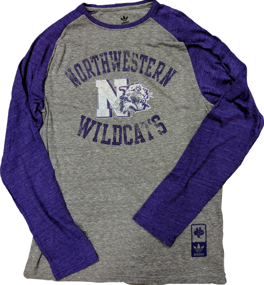 Northwestern Wildcats adidas Originals Gym Class Tri-Blend Long Sleeve Tee