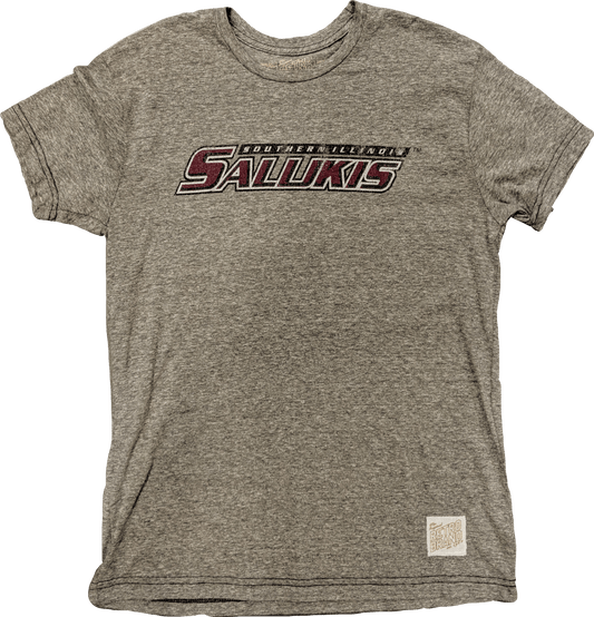 Men's NCAA Southern Illinois Salukis Retro Brand Gray TriBlend Tee - Pro Jersey Sports