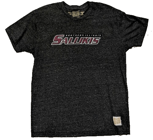 Men's NCAA Southern Illinois Salukis Retro Brand Charcoal TriBlend Tee - Pro Jersey Sports