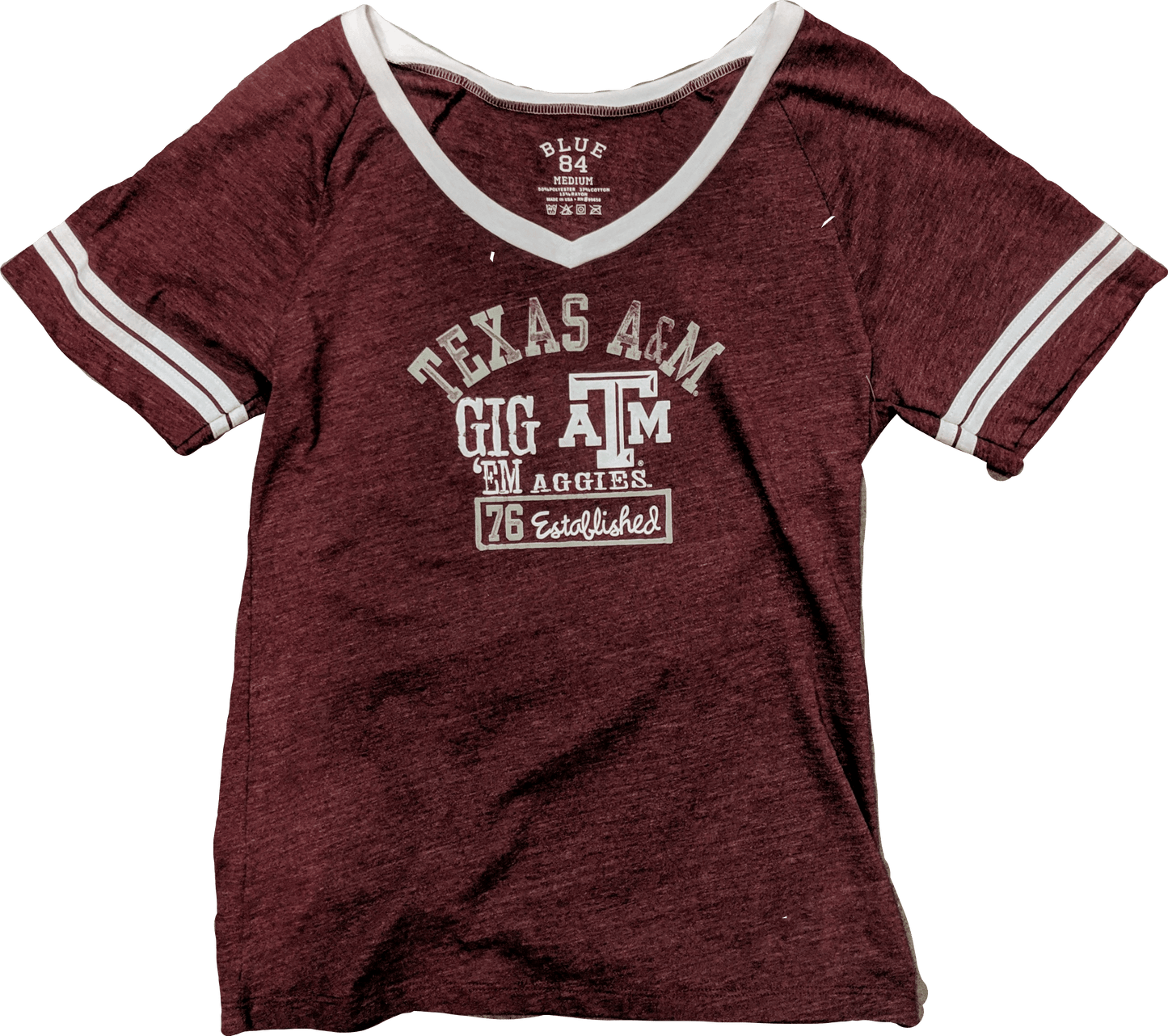 Womens NCAA Texas A&M Aggies Moschino Jr. Tee By Blue '84 - Pro Jersey Sports
