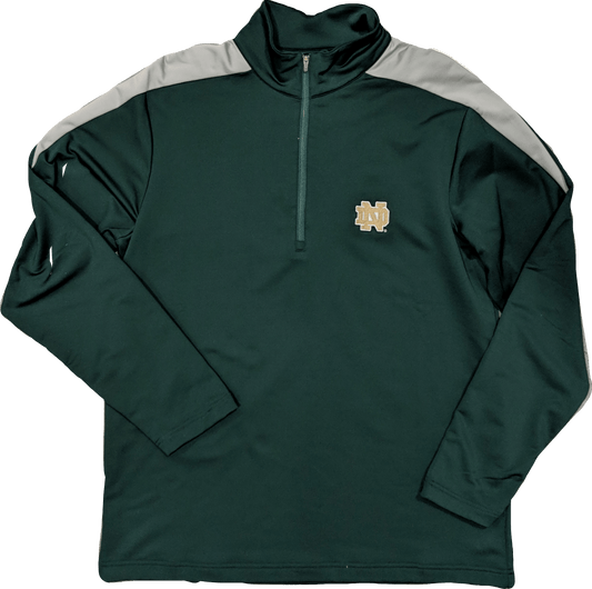 Men's NCAA Notre Dame Fighting Irish Green Succeed 1/4 Zip - Pro Jersey Sports