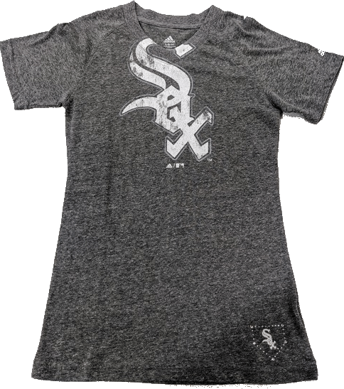 Youth Girls Chicago White Sox Tri-Blend Big Logo Tee - Pro Jersey Sports
