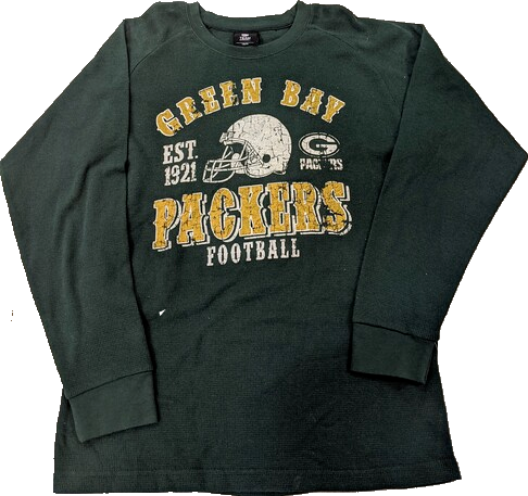 Youth Green Bay Packers Vintage Logo Thermal Long Sleeve Tee - Pro Jersey Sports