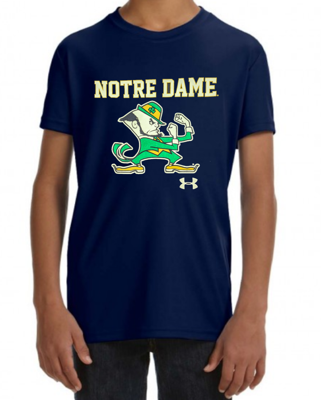 Youth Notre Dame Fighting Irish Navy Heatgear Performance Tee - Pro Jersey Sports