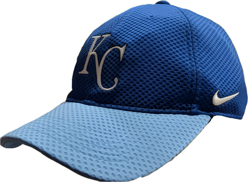 Men's Kansas City Royals Nike Blue Mesh Logo Performance Adjustable Hat - Pro Jersey Sports