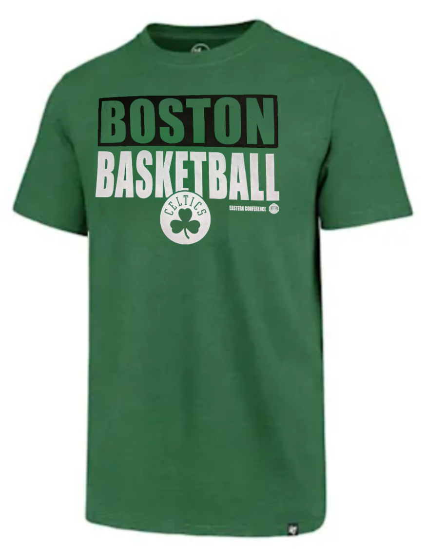 Men's '47 Brand NBA Boston Celtics Clover Blockout Club Tee - Pro Jersey Sports