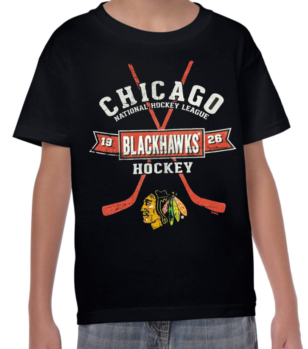 Chicago Blackhawks Toddler Outerstuff Black Playmaker T Shirt - Pro Jersey Sports