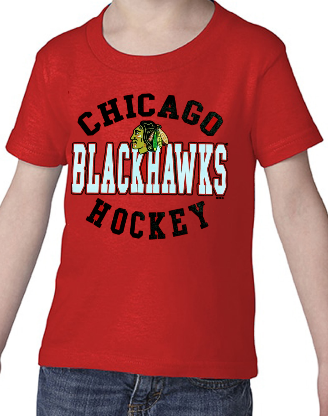 Chicago Blackhawks Toddler Outerstuff Red "Hockey" T Shirt - Pro Jersey Sports
