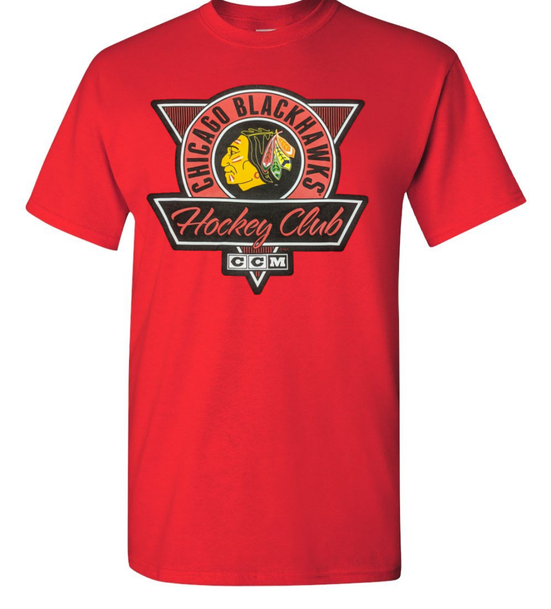 Men's Chicago Blackhawks CCM Regulator Brushed Red Tee - Pro Jersey Sports
