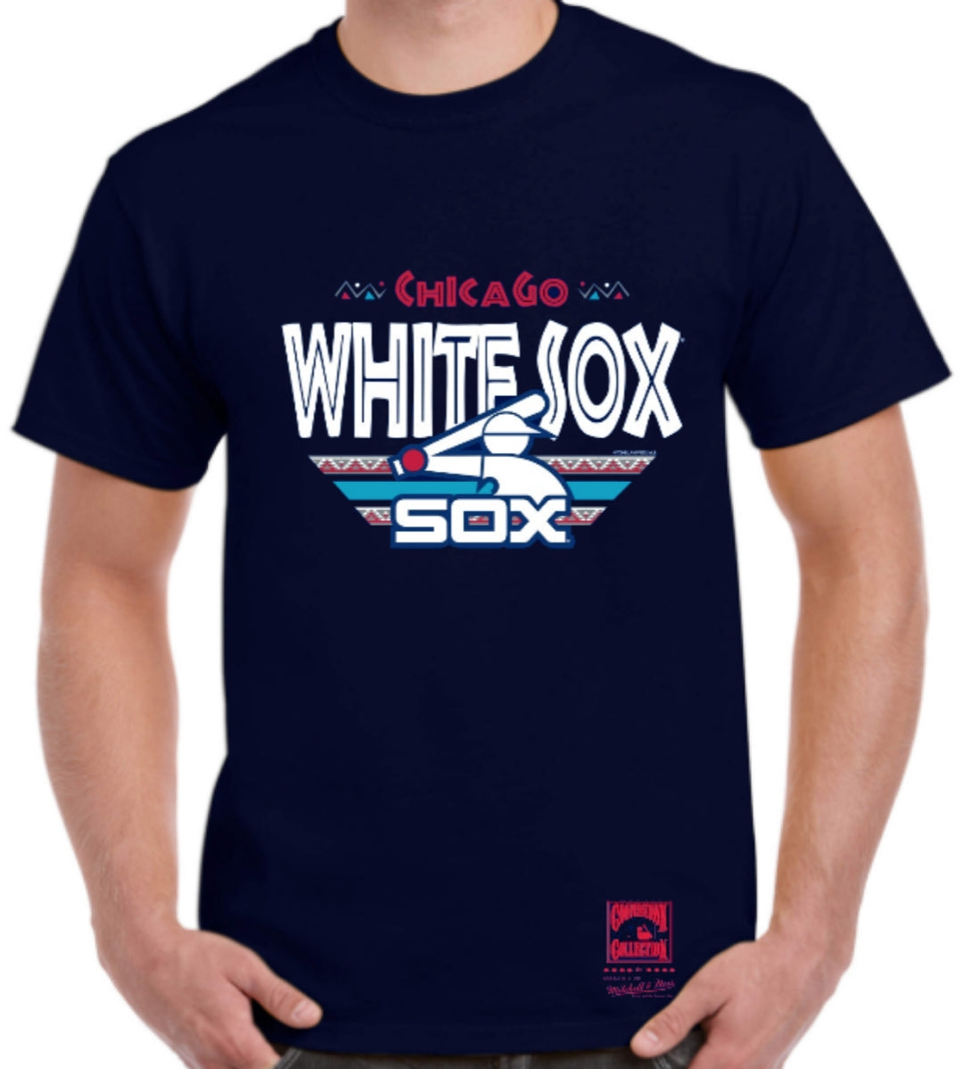 Men's Chicago White Sox Mitchell And Ness Navy Tribal Tee - Pro Jersey Sports