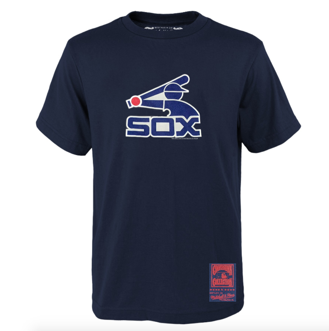 Youth Chicago White Sox Mitchell and Ness Navy Retro Logo T-Shirt - Pro Jersey Sports