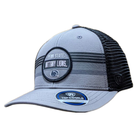 Penn State Nittany Lions Top of the World Gray/Black Trucker Adjustable Snapback Hat - Pro Jersey Sports