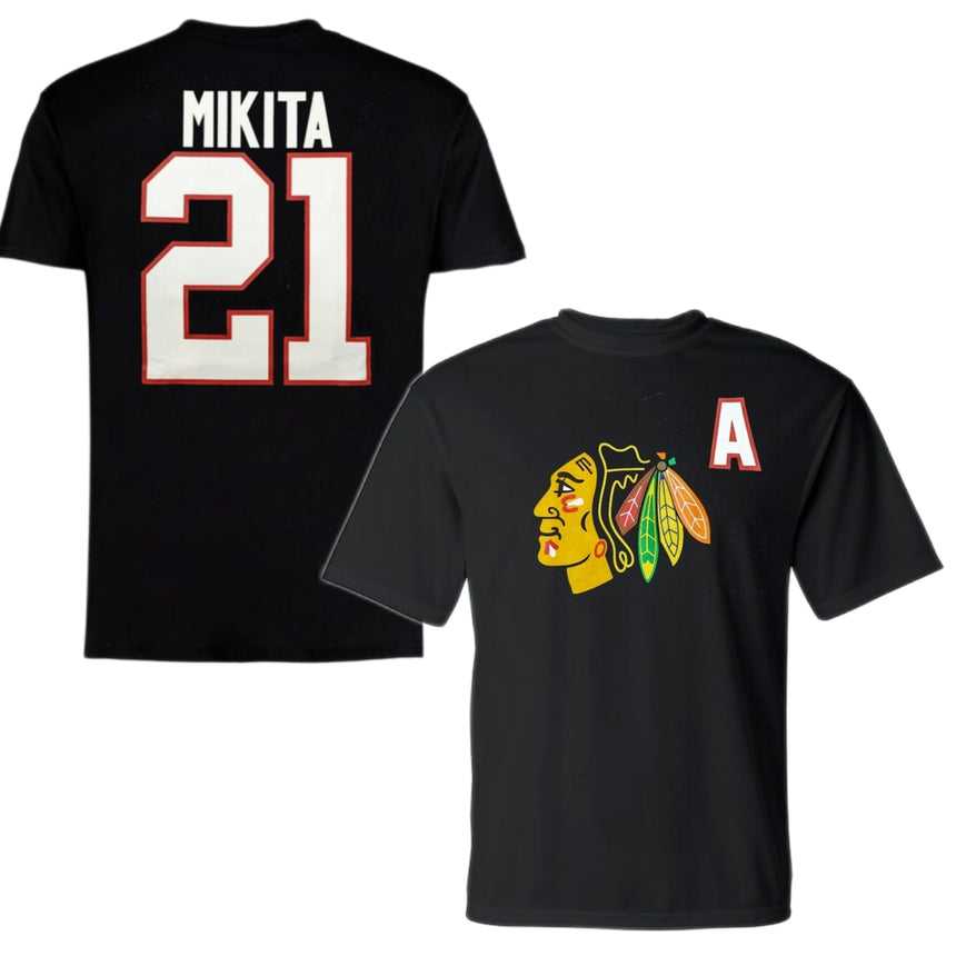 Men's Chicago Blackhawks Stan Mikita Black Player T-Shirt - Pro Jersey Sports
