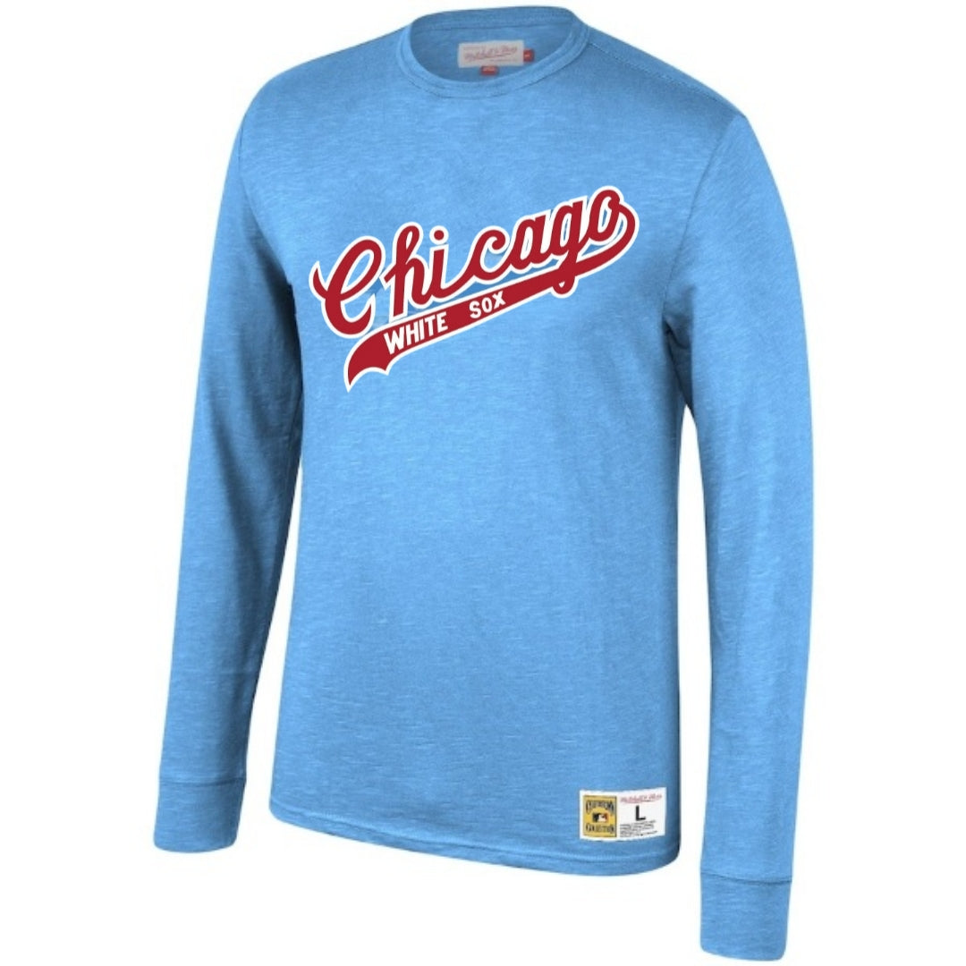 Men's Chicago White Sox 1972 Cooperstown Collection Powder Blue Legendary Slub Long Sleeve Tee - Pro Jersey Sports