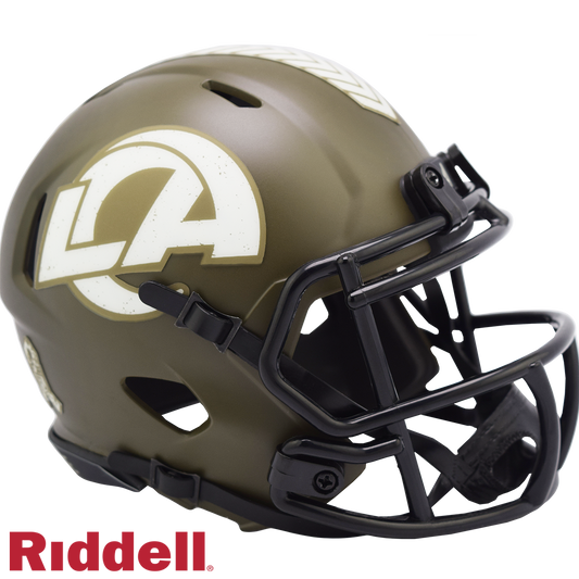 Riddell Los Angeles Rams 2022 Salute To Service Speed Mini Helmet - Pro Jersey Sports