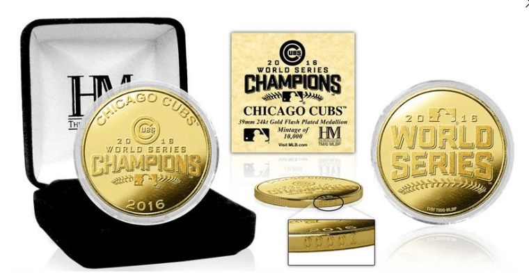 Chicago Cubs 2016 World Series Champions Gold Mint Coin - Pro Jersey Sports