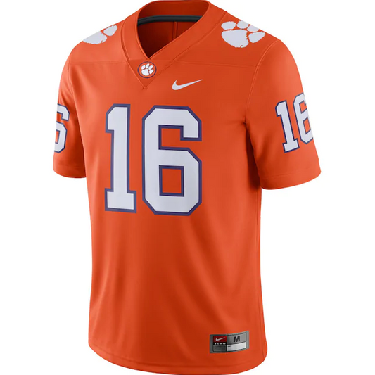 Nike Clemson Tigers #16 Replica Game Football Jersey - Pro Jersey Sports