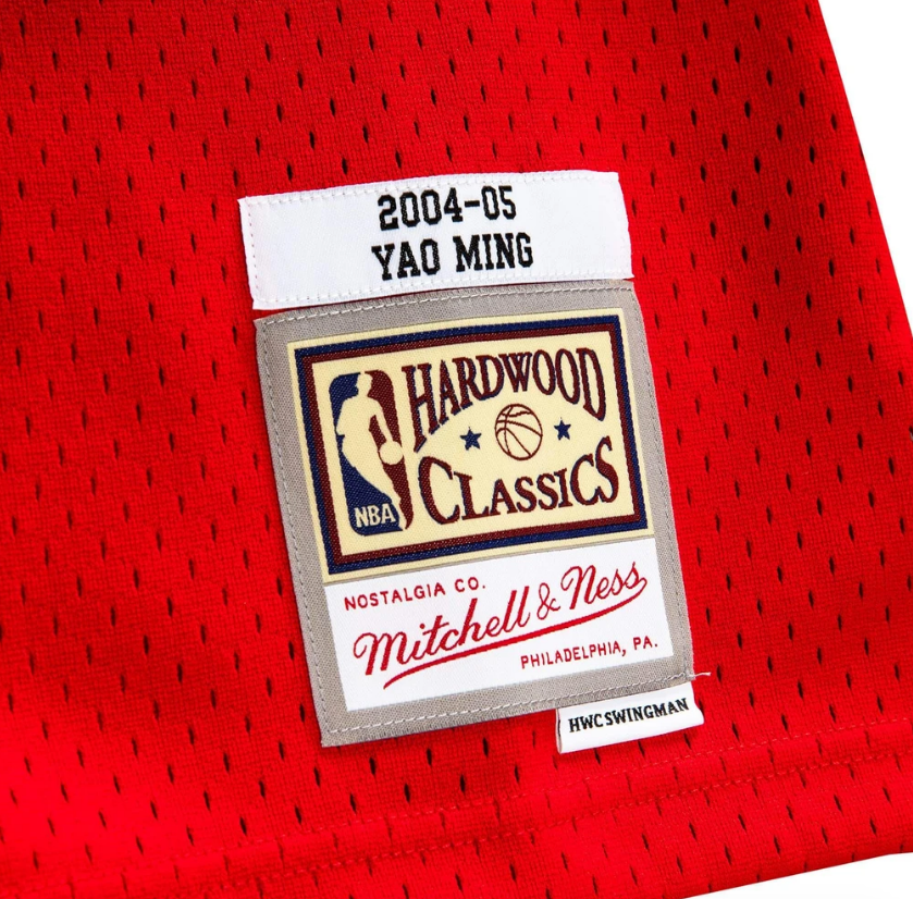 Men’s Yao Ming Houston Rockets 2004-05 Red Swingman Replica Jersey By Mitchell & Ness