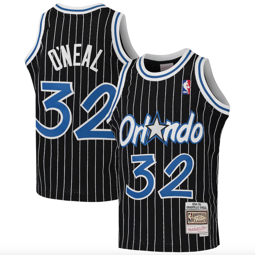 Youth Mitchell & Ness Shaquille O'Neal Black Orlando Magic 1994-95 Hardwood Classics Swingman Throwback Jersey - Pro Jersey Sports