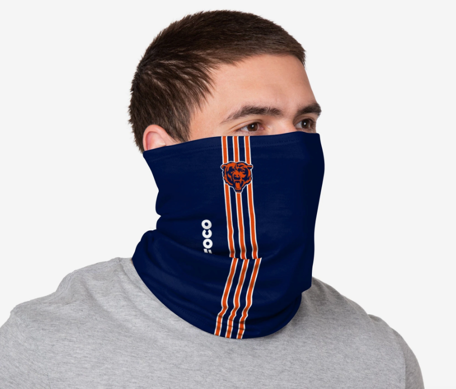 Adult Chicago Bears Sideline FOCO On-Field Gaiter Scarf / Face Mask