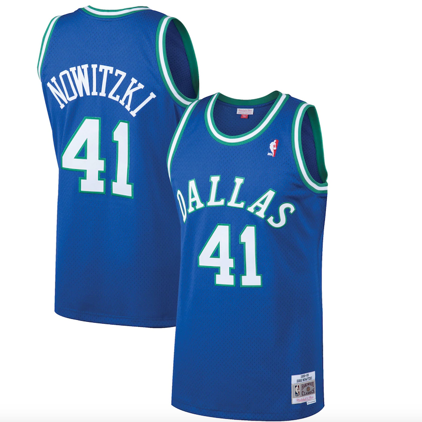 Men's Dallas Mavericks Dirk Nowitzki Mitchell & Ness Blue 1998-99 Hardwood Classics Swingman Jersey - Pro Jersey Sports