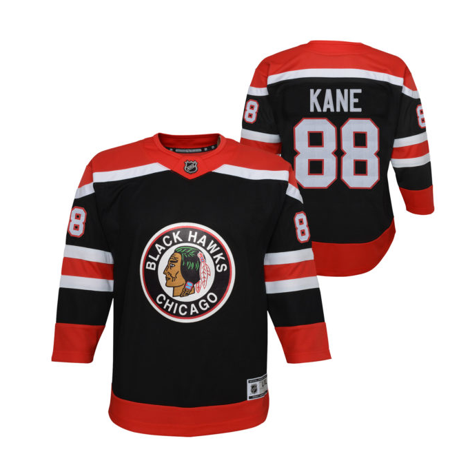 Youth Patrick Kane Chicago Blackhawks Black Reverse Retro Blank Replica Team Jersey - Pro Jersey Sports