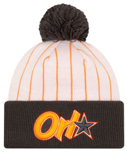 Men's Orlando Magic New Era Brown/Orange 2020/21 City Edition Pom Cuffed Knit Hat - Pro Jersey Sports
