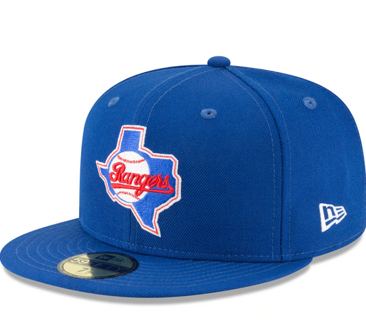 Men's Texas Rangers New Era Blue Cooperstown Collection Wool 59FIFTY Fitted Hat - Pro Jersey Sports