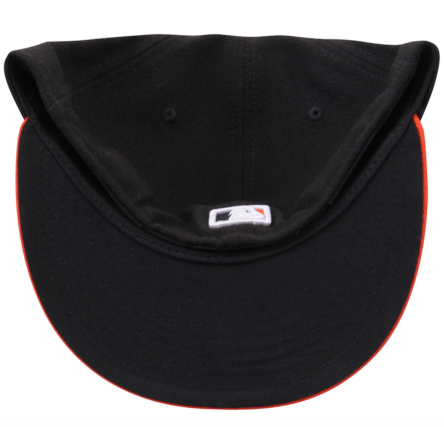 Men's Baltimore Orioles New Era Black/Orange Road Authentic Collection On-Field 59FIFTY Fitted Hat - Pro Jersey Sports