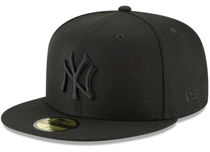 New York Yankees Tonal Black On Black 59Fifty Fitted Hat - Pro Jersey Sports