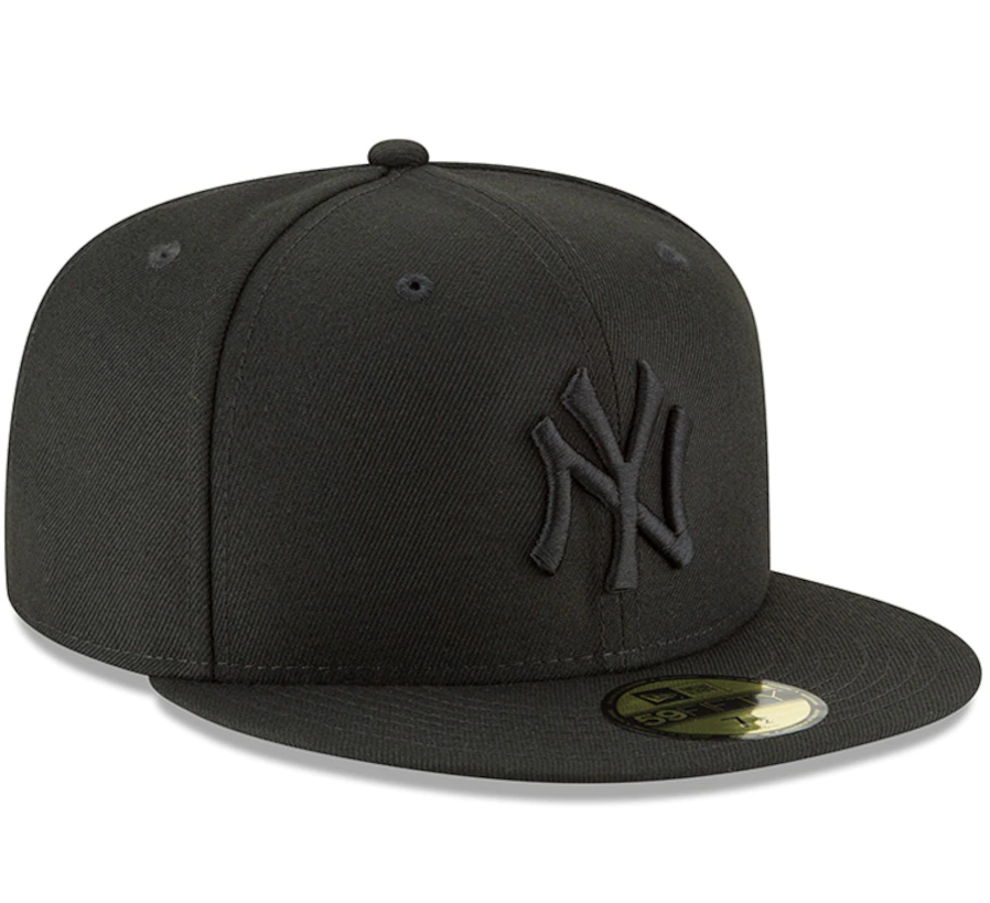 New York Yankees Tonal Black On Black 59Fifty Fitted Hat