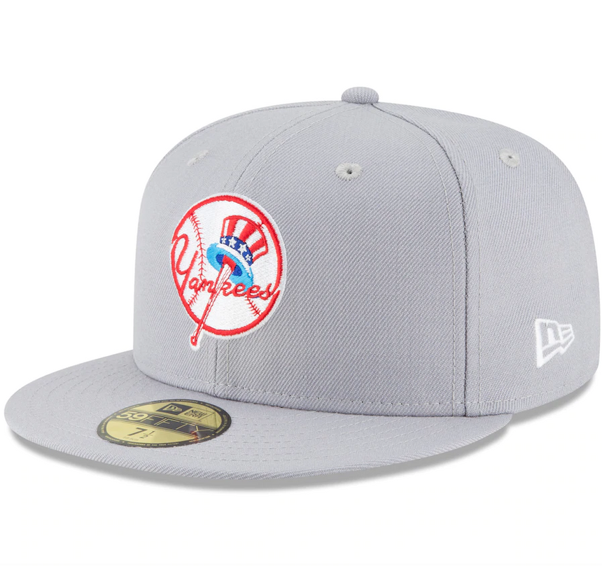 Men's New York Yankees New Era Gray Cooperstown Collection Wool 59FIFTY Fitted Hat - Pro Jersey Sports