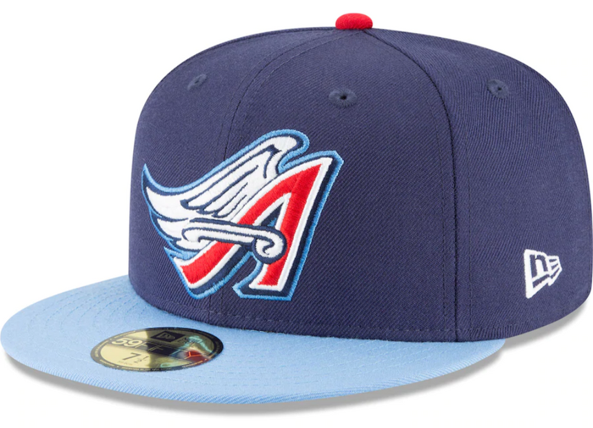 Men's California Angels New Era 2 Tone Navy/Baby Blue Cooperstown Collection Wool 59FIFTY Fitted Hat - Pro Jersey Sports