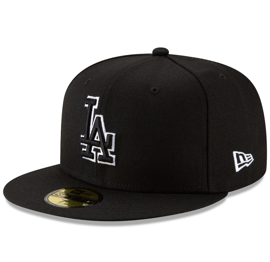 Los Angeles Dodgers New Era B-Dub 59FIFTY Fitted Hat - Black - Pro Jersey Sports