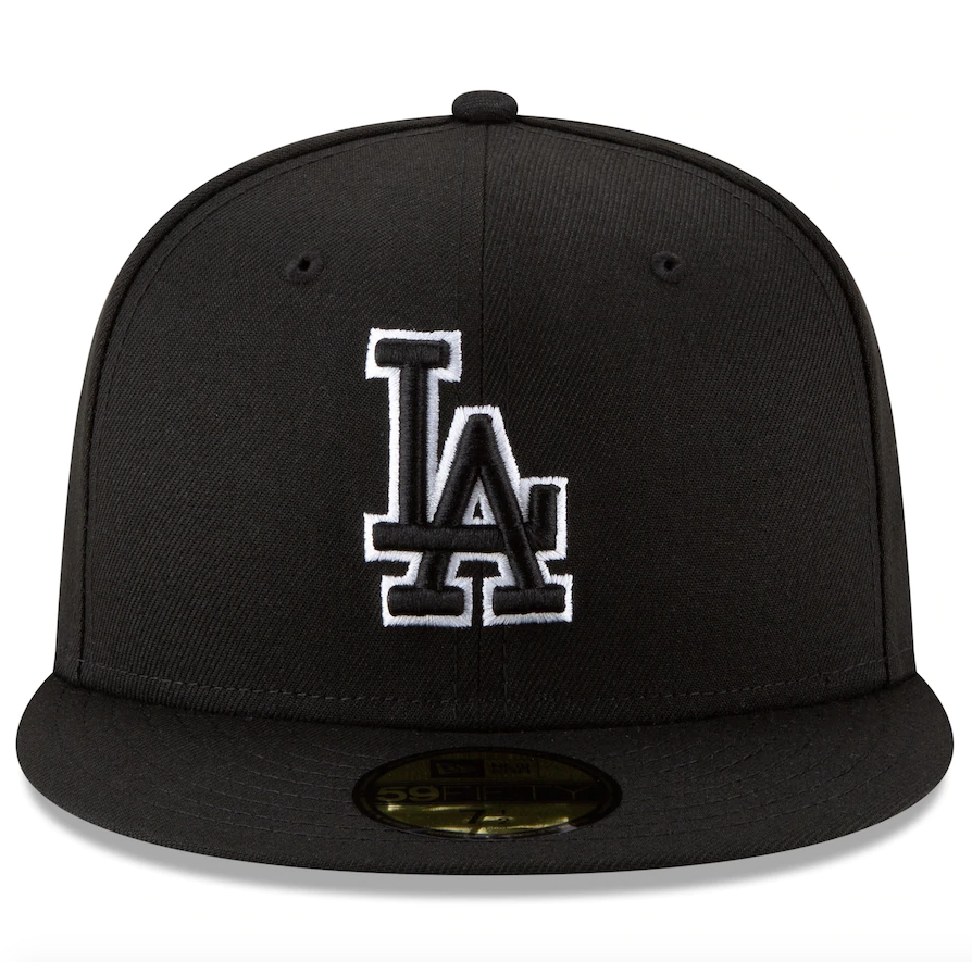 Los Angeles Dodgers New Era B-Dub 59FIFTY Fitted Hat - Black